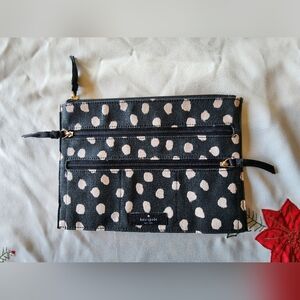 Kate Spade Black With Polka Dot Pouch Bag